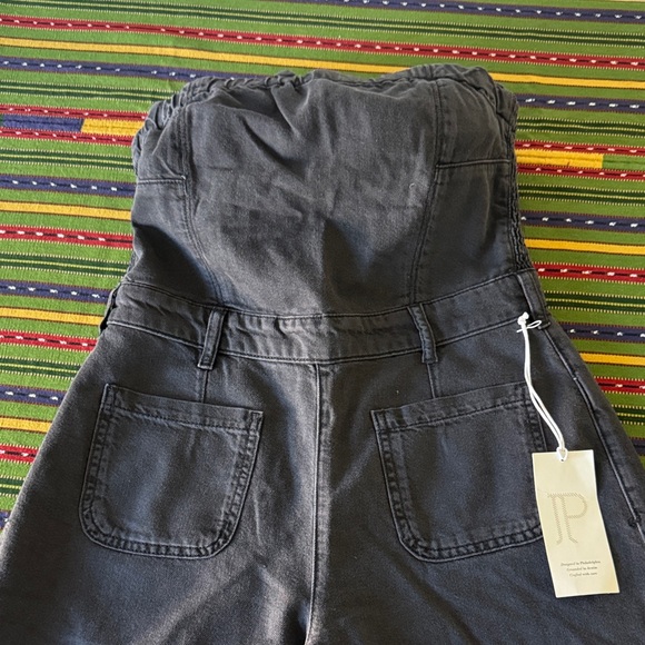 Anthropologie Pilcro The Skipper Strapless Denim Wide Leg Jumpsuit Size 4 - Picture 8 of 14